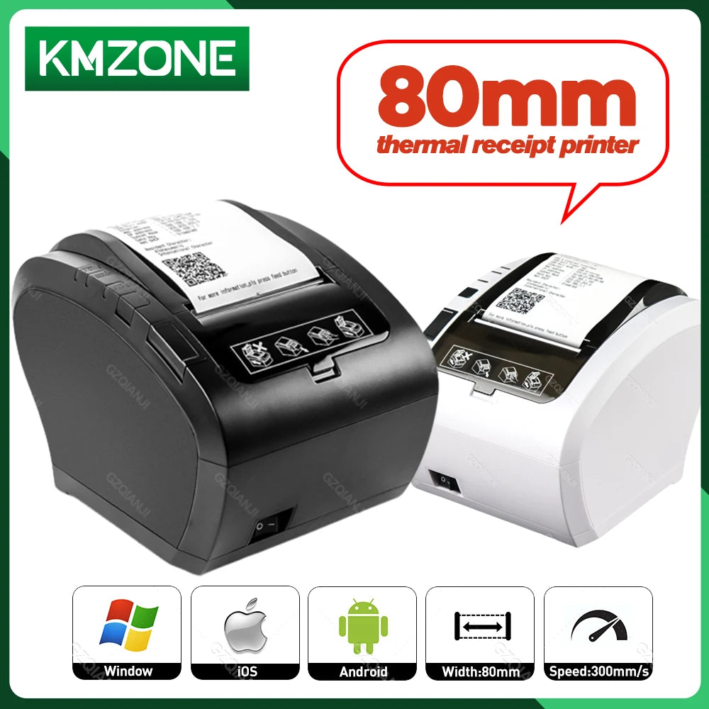 Desktop 80 MM Ethernet / USB Thermal Label Printer for Android/iOS/Windows