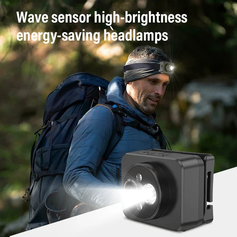 Head-mounted 2 Megapixel LED Lamp Video Camcorder