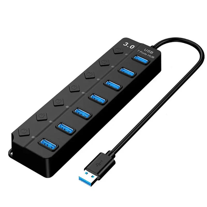 4/7 Port USB 3.0 Port Extender with LED Indicator