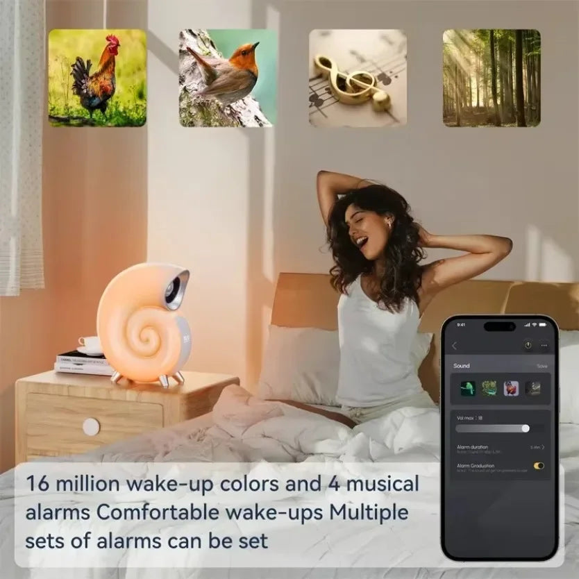 Portable Digital Alarm Clock With Bluetooth Speaker & LED Night Light