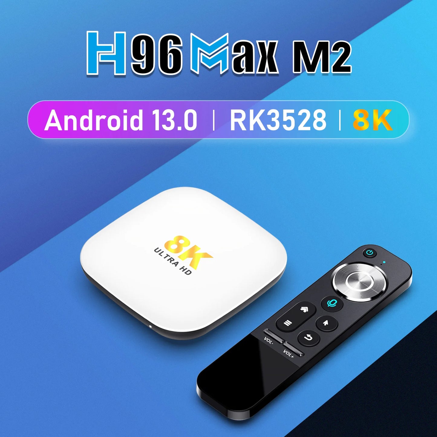 H96 Max M2 Android Smart TV Box | Wireless 8K HD Media Player