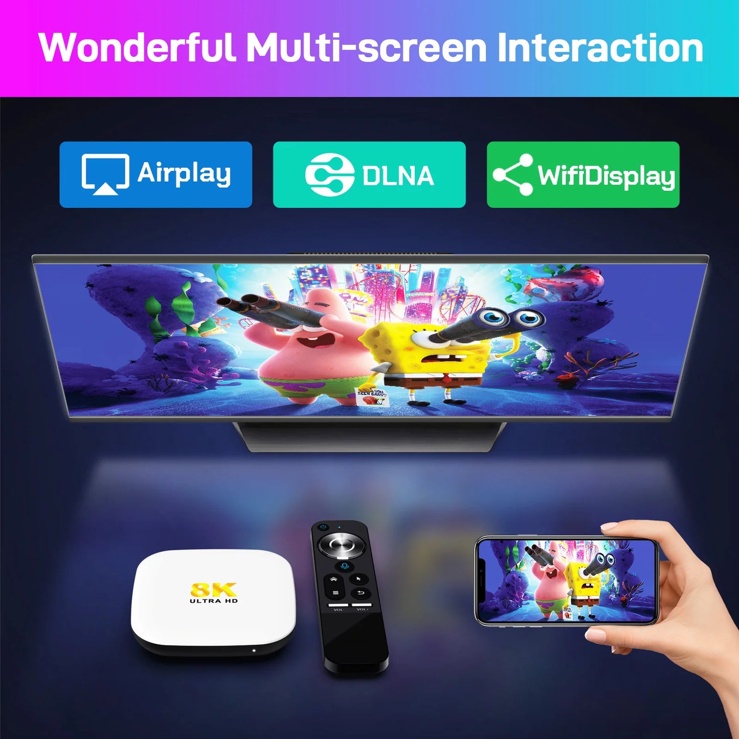 H96 Max M2 Android Smart TV Box | Wireless 8K HD Media Player