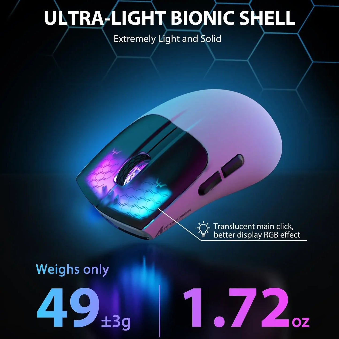 Attack Shark X5 Tri-Mode Wireless Rechargeable Gaming Mouse