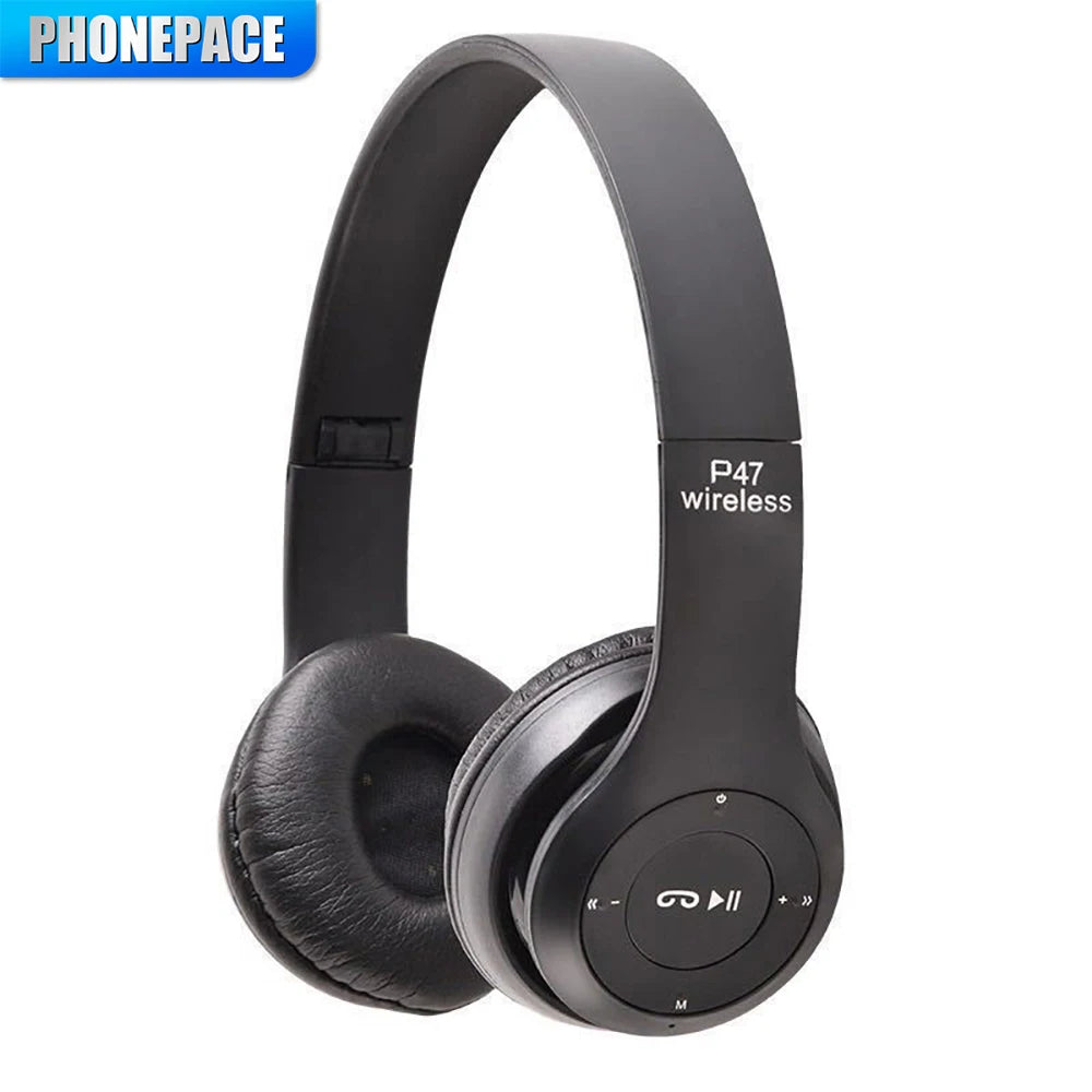Stereo P47 Headset 5.0 Bluetooth Headset Folding Series Wireless Sports Game Headset for iPhone XiaoMi