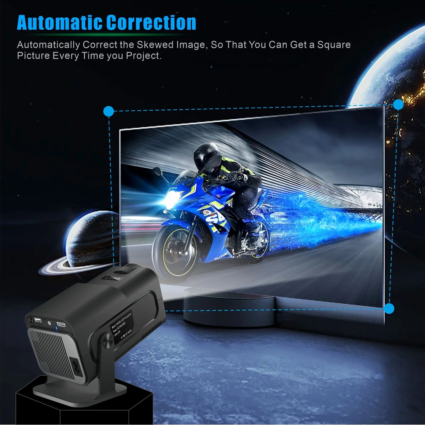 Salange Bluetooth HY320 1080P HD Portable Video Projector
