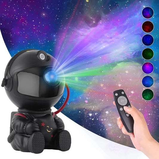 Buy now at Bonkers and perfect as a night light, this charming Astronaut is an LED projector that is sure to delight by  casting a starry Nebula or Galaxy on your kids bedroom ceiling