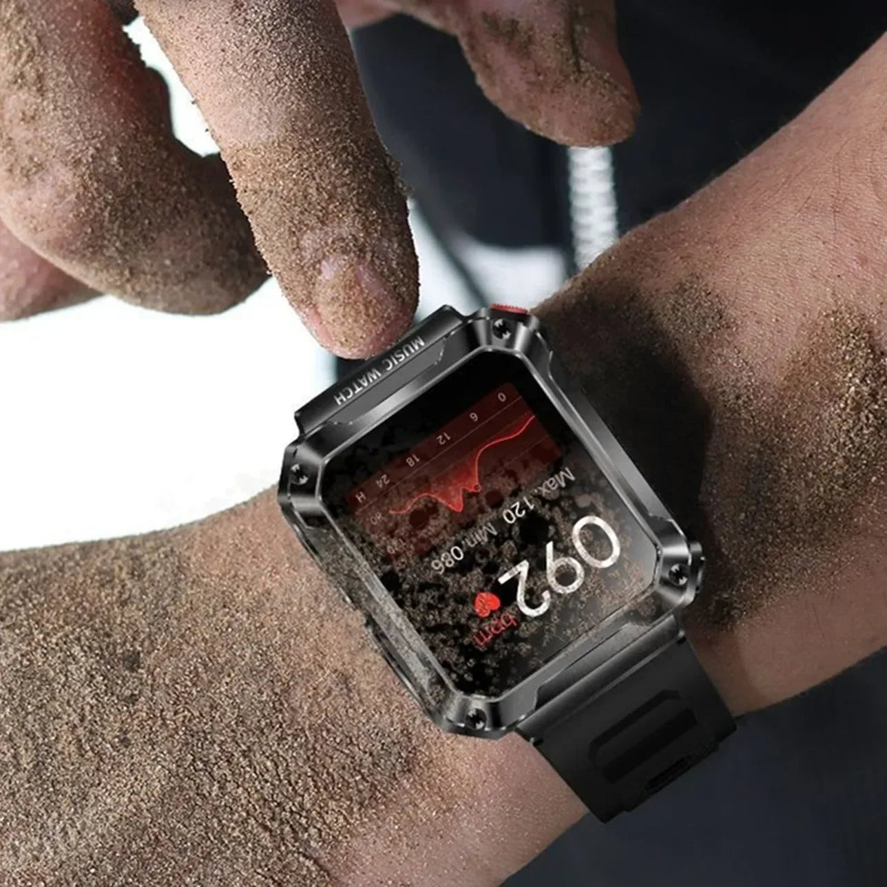 Mens Bluetooth Waterpoof Sports Smart Watch With 1.96" HD Screen