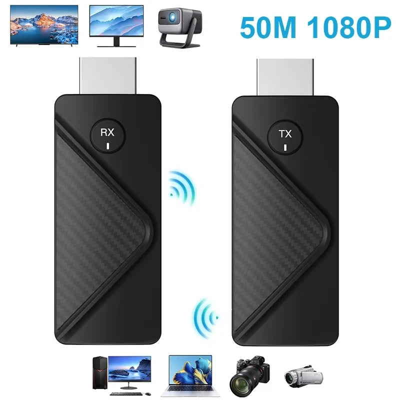 50M Wireless HDMI 1080P Video Streaming Receiver & Transmitter Stick
