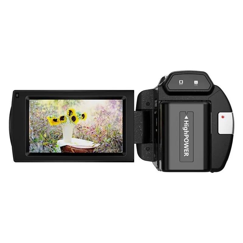 HD 4K Digital Camera, Flip-Out Screen, Electronic Image Stabilization