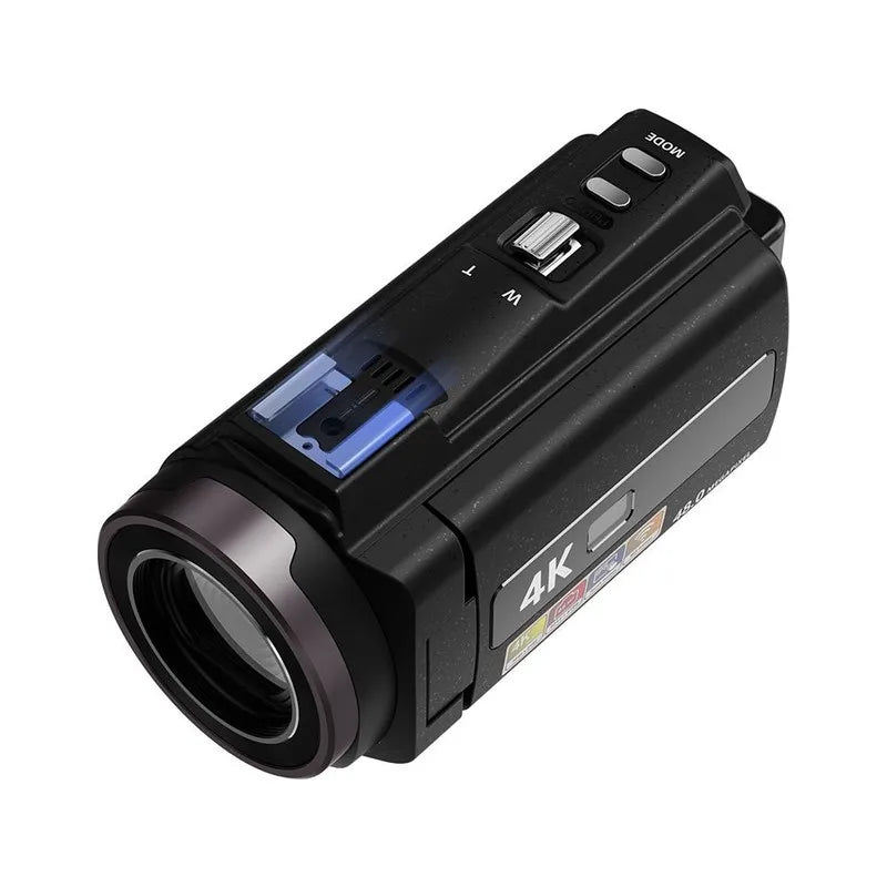 HD 4K Digital Camera, Flip-Out Screen, Electronic Image Stabilization