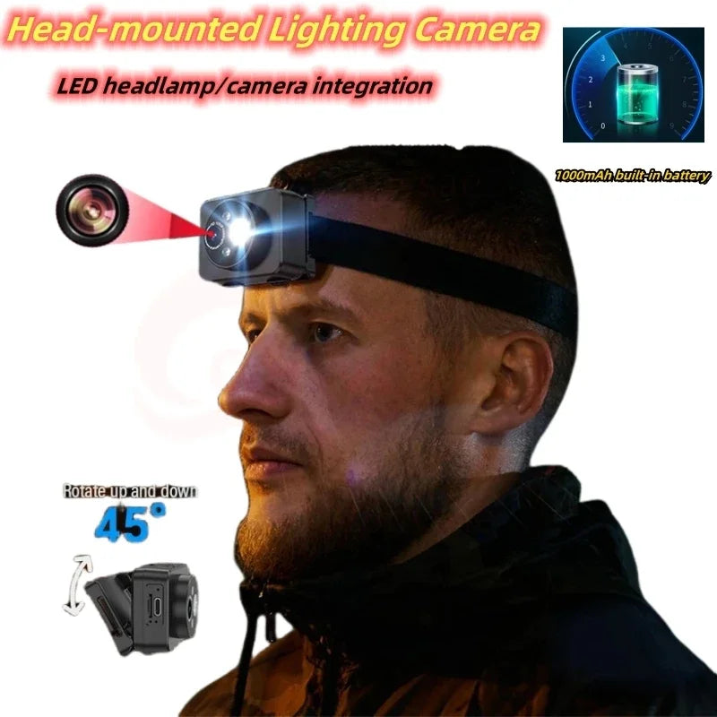 Head-mounted 2 Megapixel LED Lamp Video Camcorder