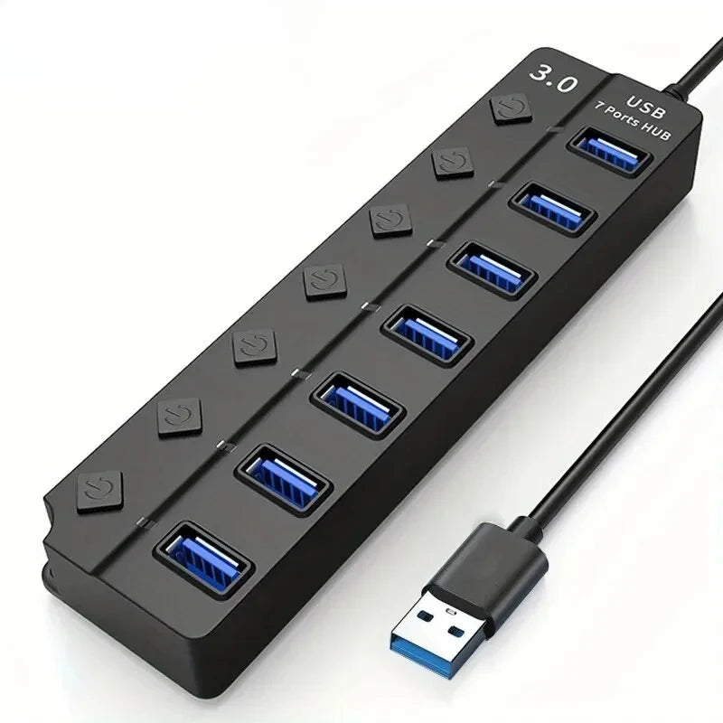 4/7 Port USB 3.0 Port Extender with LED Indicator