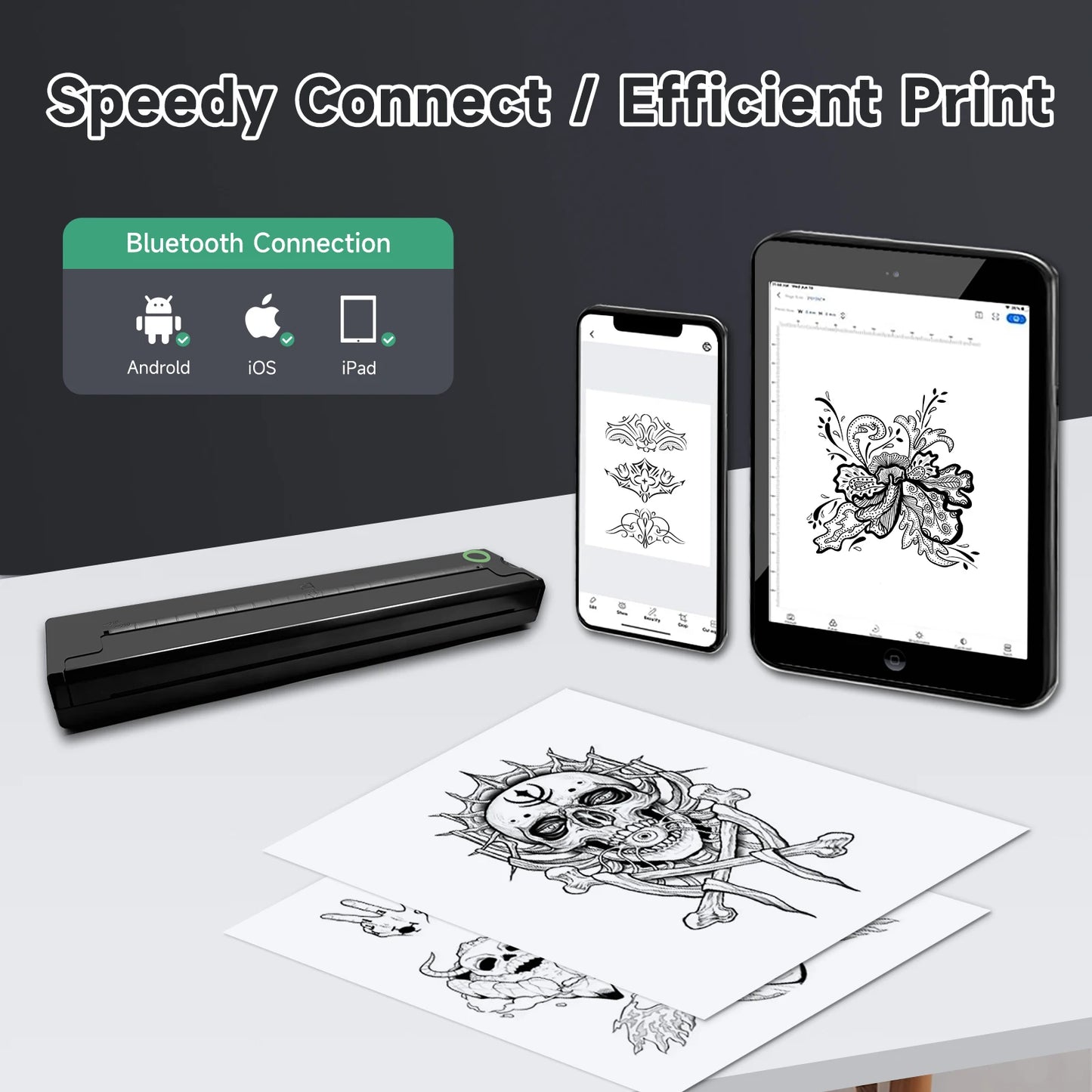 A4 PDF Bluetooth Wireless Tattoo Stencil Thermal Transfer Printer