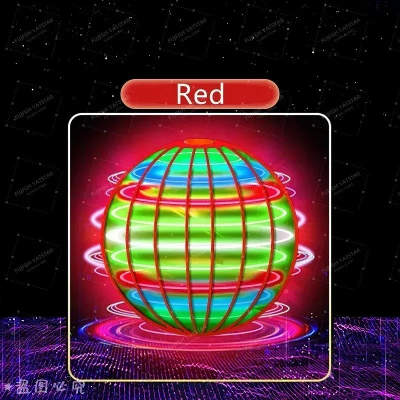 Flying Ball Toy Hand Control Flying Ball Magic Ball LED Light Boomerang Rotator 360° Mini Drone Flying Toy for Kids Family Gifts