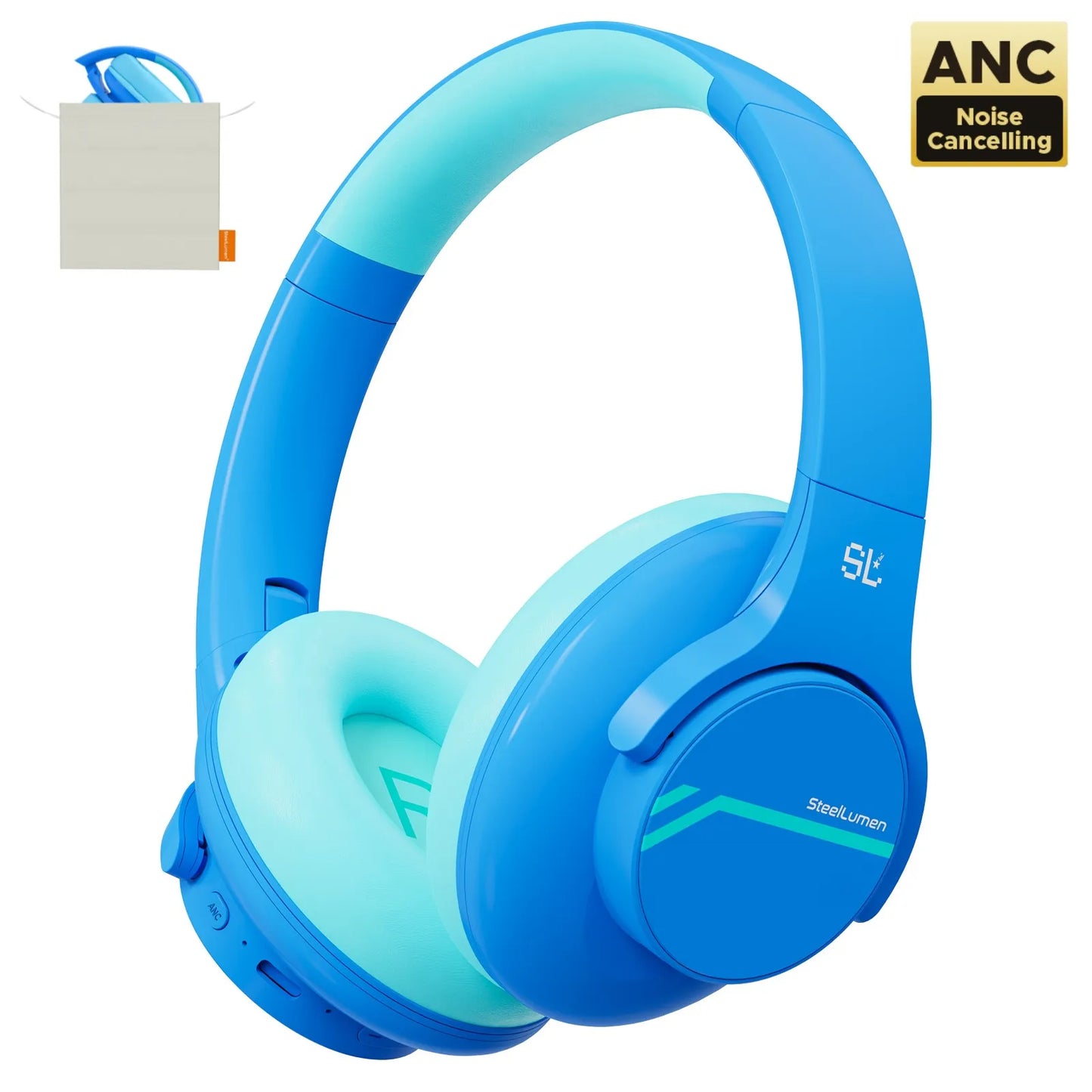 Wireless Bluetooth Over-Ear Headphones for Kids with Noise Cancellation