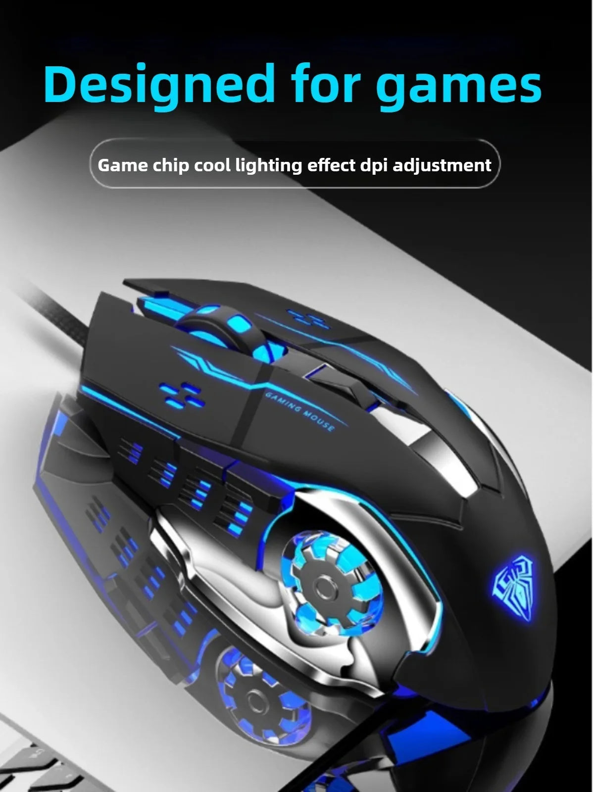 AULA S20 USB Wired 6-Key Programmable Gaming Mouse