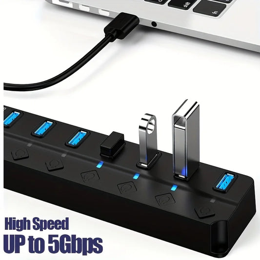 4/7 Port USB 3.0 Port Extender with LED Indicator