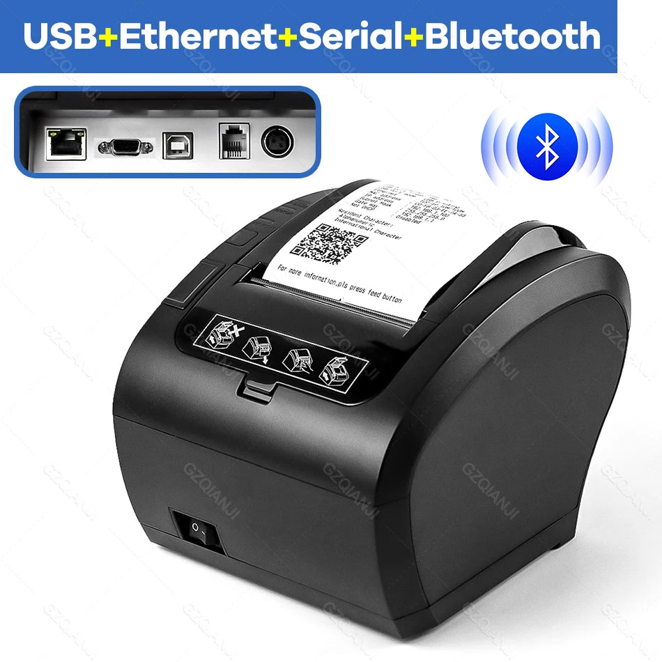 Desktop 80 MM Ethernet / USB Thermal Label Printer for Android/iOS/Windows