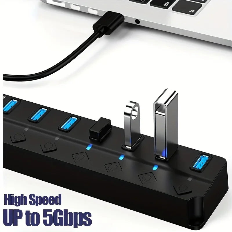 4/7 Port USB 3.0 Port Extender with LED Indicator