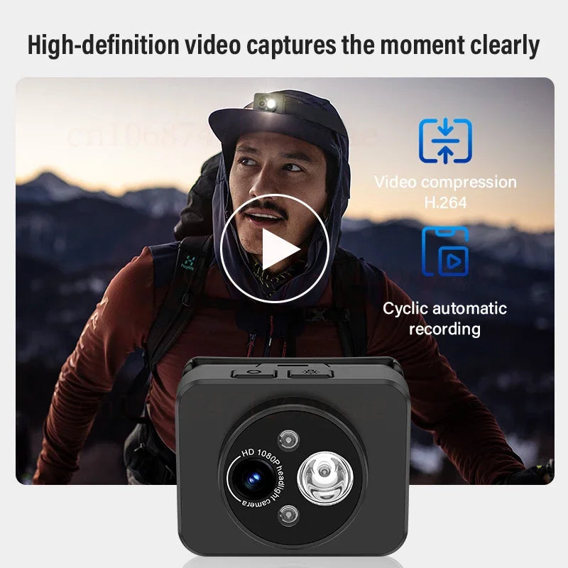 Head-mounted 2 Megapixel LED Lamp Video Camcorder