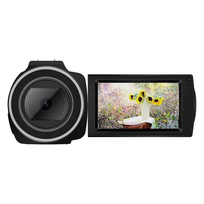 HD 4K Digital Camera, Flip-Out Screen, Electronic Image Stabilization