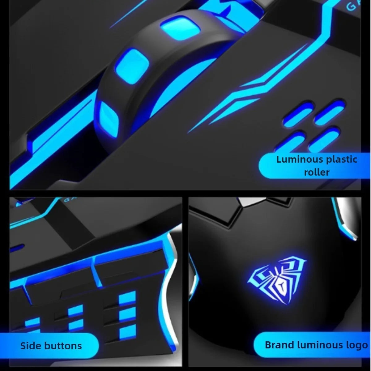 AULA S20 USB Wired 6-Key Programmable Gaming Mouse
