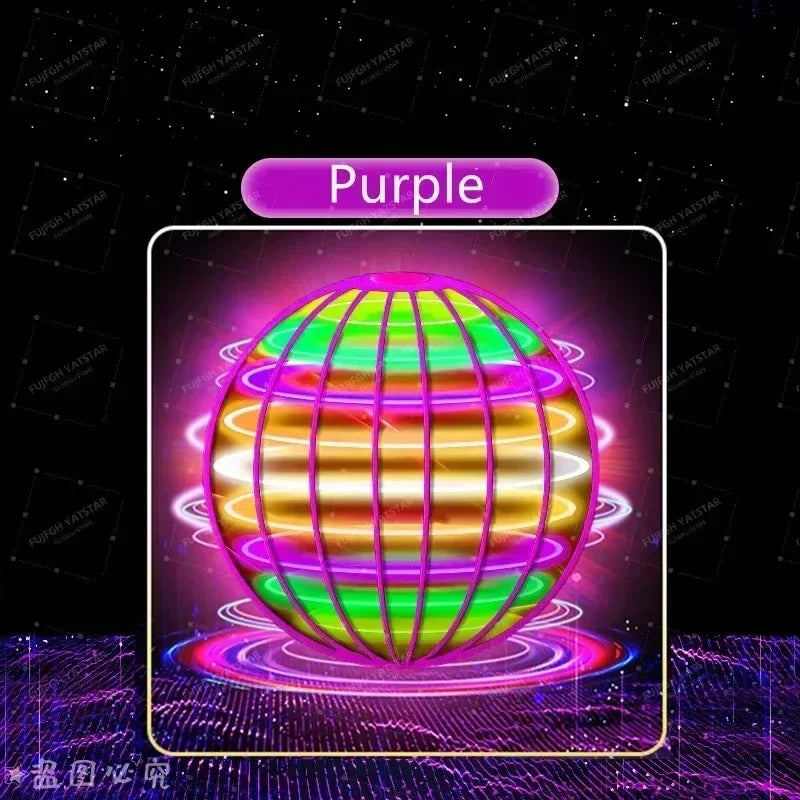 Flying Ball Toy Hand Control Flying Ball Magic Ball LED Light Boomerang Rotator 360° Mini Drone Flying Toy for Kids Family Gifts