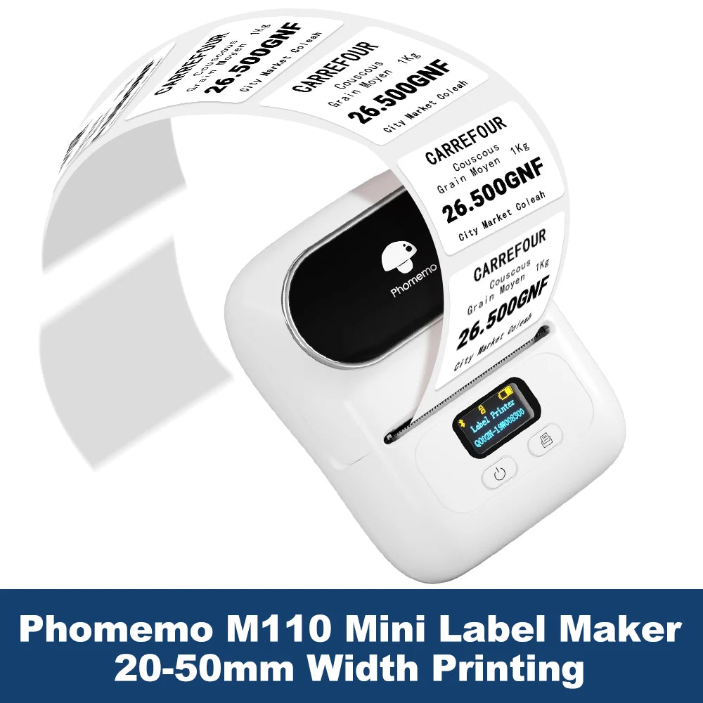 Buy - Phomemo Bluetooth M110 Mini Label / Barcode Printer | 20 - 50 MM