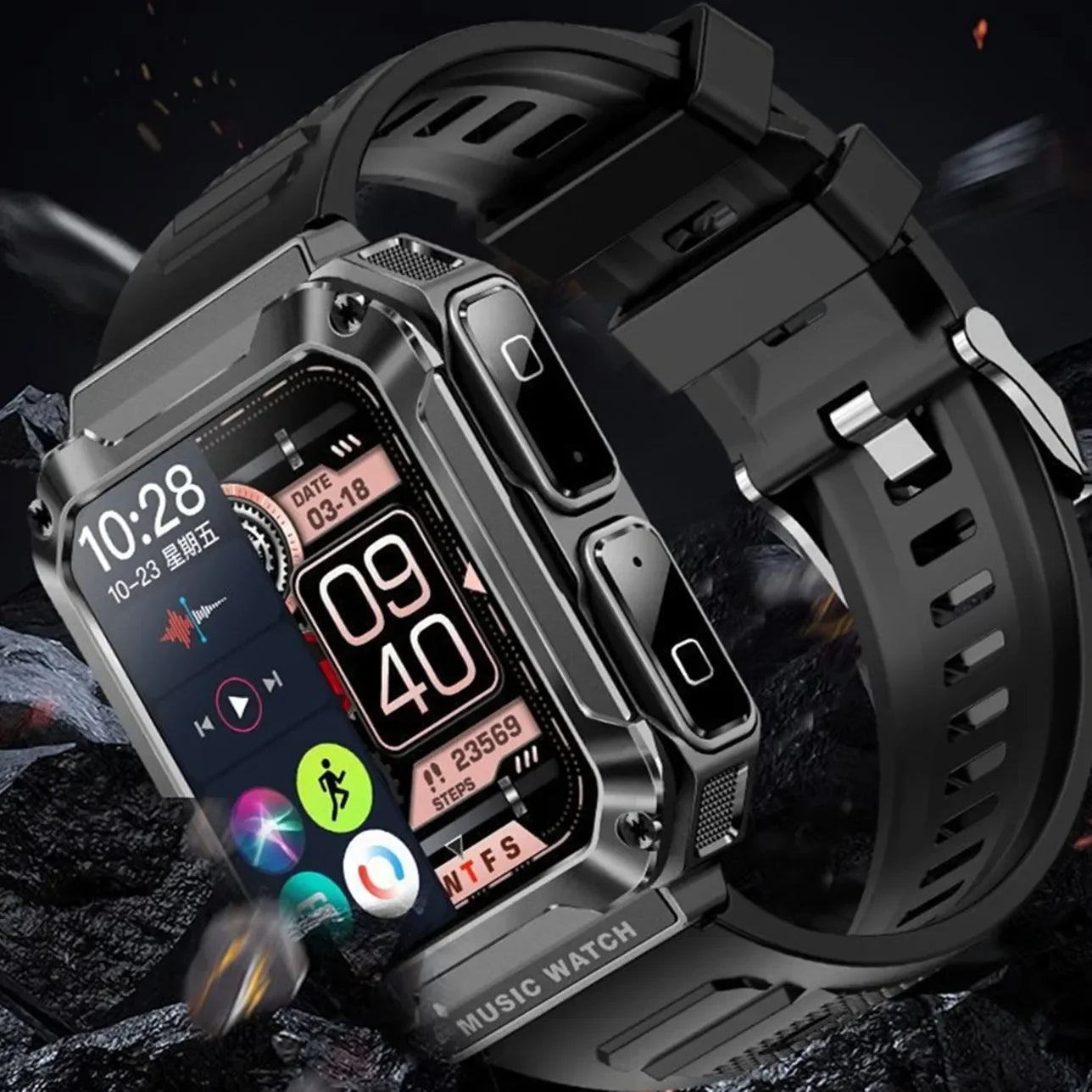 Mens Bluetooth Waterpoof Sports Smart Watch With 1.96" HD Screen