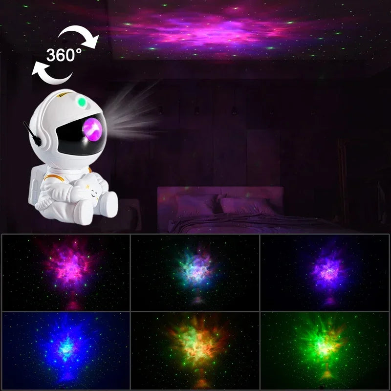 Astronaut 2-Way LED Starry Nebula | Galaxy Bedroom Projector Lamp