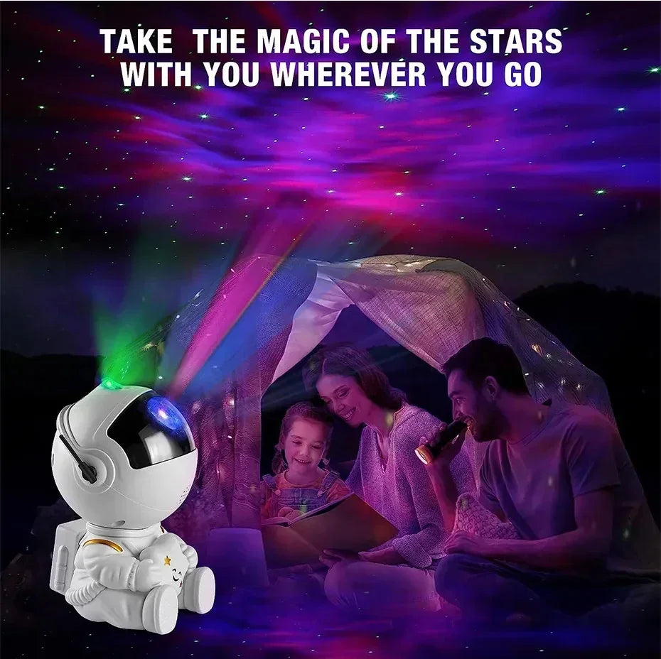 Astronaut 2-Way LED Starry Nebula | Galaxy Bedroom Projector Lamp