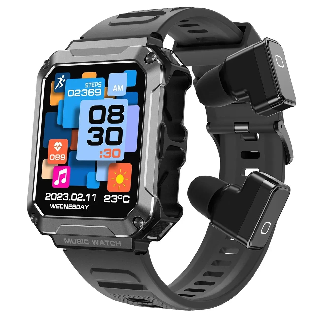 Mens Bluetooth Waterpoof Sports Smart Watch With 1.96" HD Screen