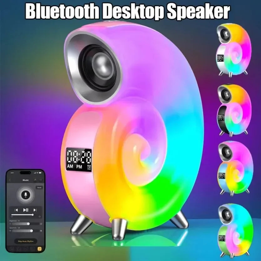 Portable Digital Alarm Clock With Bluetooth Speaker & LED Night Light