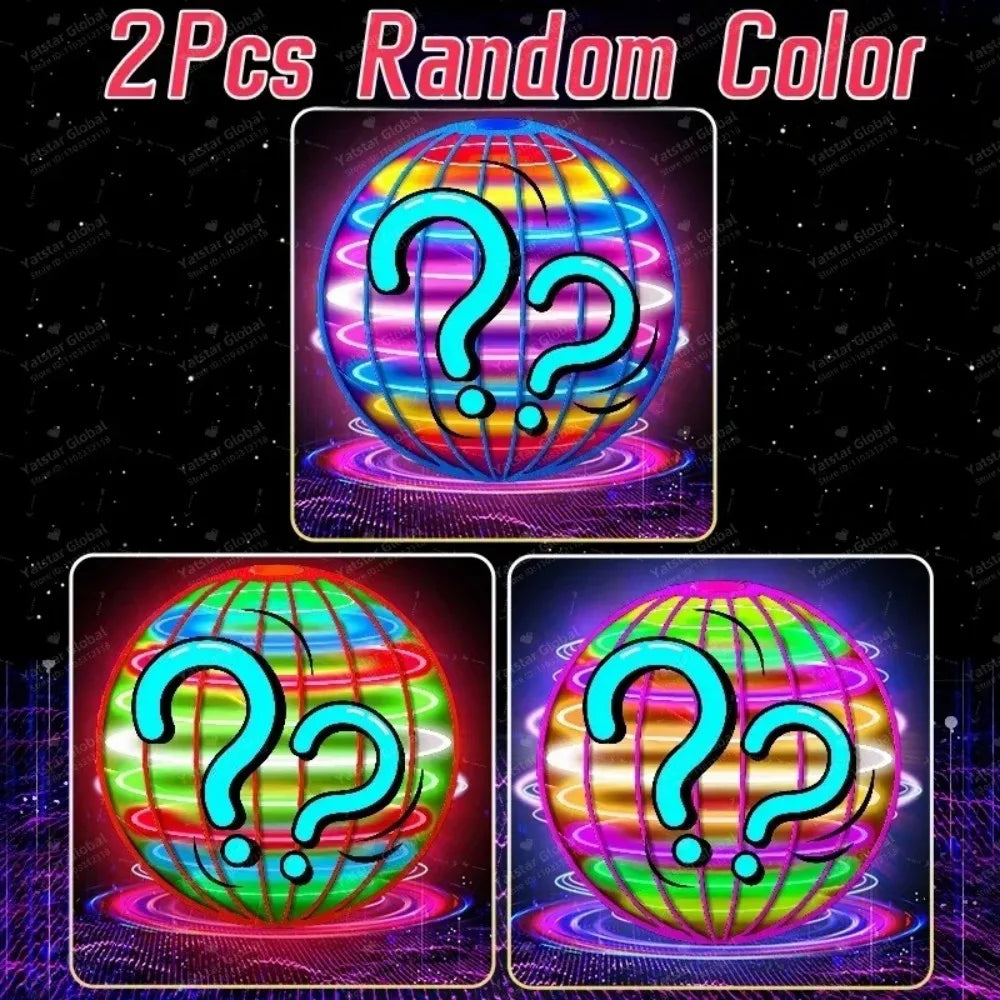 Flying Ball Toy Hand Control Flying Ball Magic Ball LED Light Boomerang Rotator 360° Mini Drone Flying Toy for Kids Family Gifts
