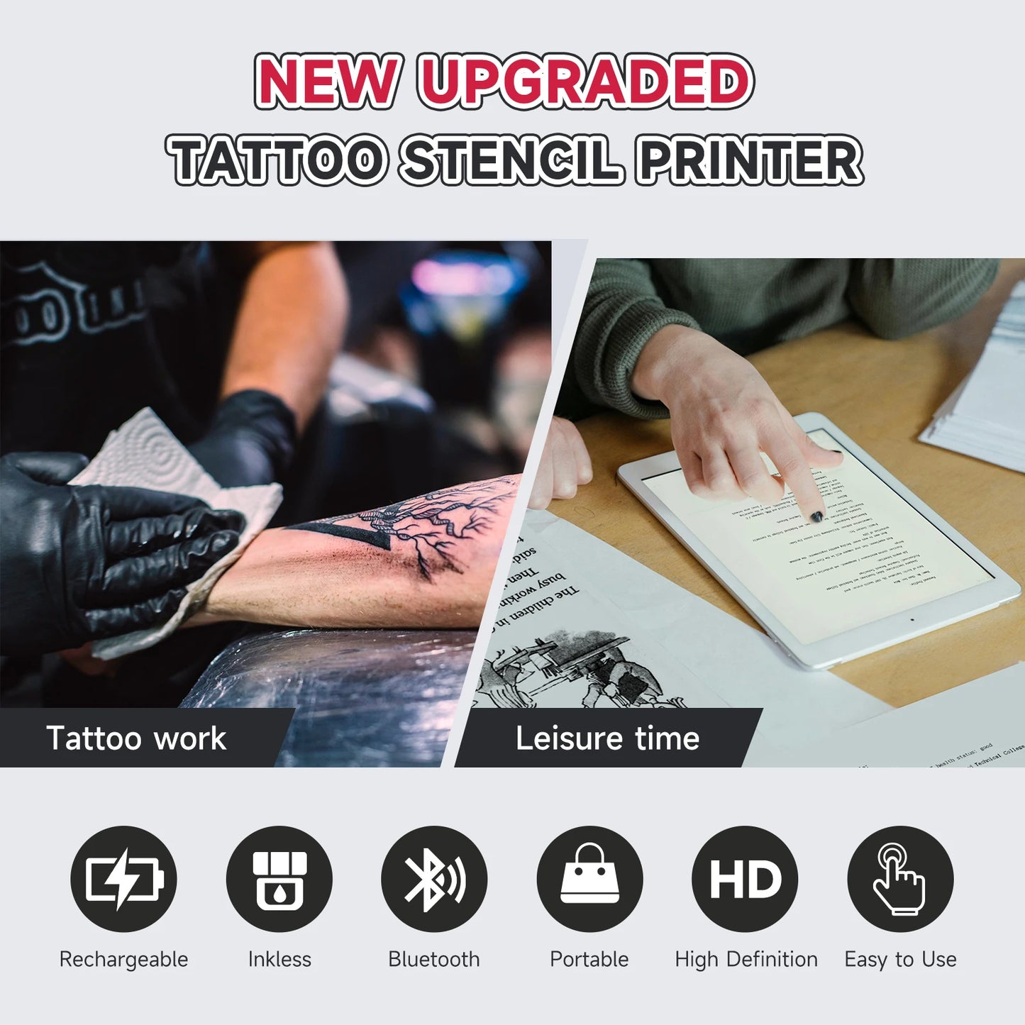 A4 PDF Bluetooth Wireless Tattoo Stencil Thermal Transfer Printer
