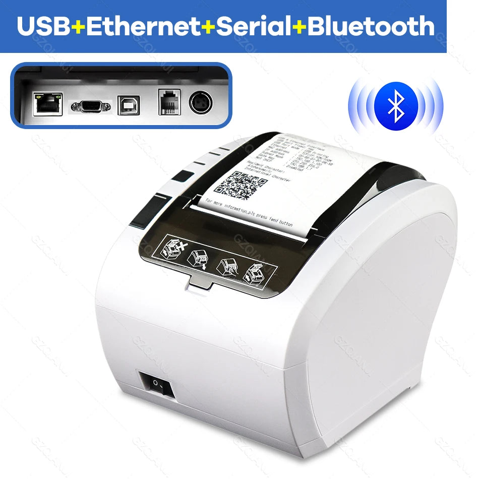 Desktop 80 MM Ethernet / USB Thermal Label Printer for Android/iOS/Windows